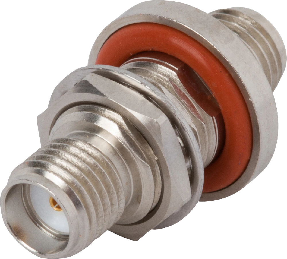 SMA Female to Female Bulkhead Hermetic In-Series Adapter